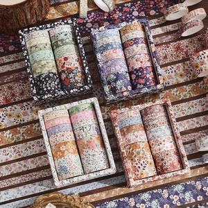 Floral Washi Tape Vintage Botanical Decorative Adhesive Masking Paper For DIY Scrapbooking Journaling Multi Size Pattern