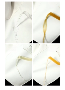 Detailed view of split canvas apron fabric showing water and stain resistant properties