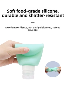 Soft food-grade silicone travel bottle detail showing flexible squeeze material