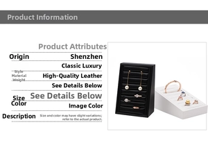 Macro detail of high-quality leather jewelry display tray for rings and earrings