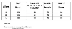 Detailed size guide table for pink heart sweatshirt including bust and length measurements