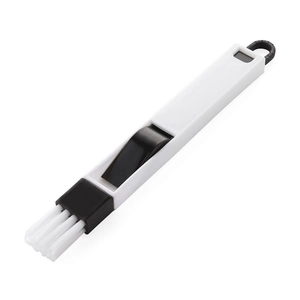 Window groove cleaning brush set with dustpan and white plastic handle tool