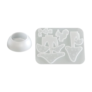 DIY Silikonform Set mit Pilzen und Eichhörnchen für Harz-Kerzenhalter und Gipsguss