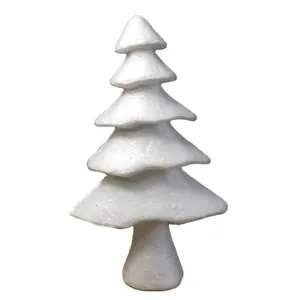 White styrofoam Christmas tree foam blank for DIY crafts and holiday decorations