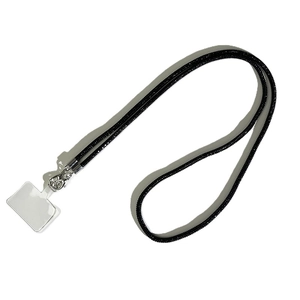 Elegant black rhinestone crossbody phone strap with glitter finish and metal lobster clasps