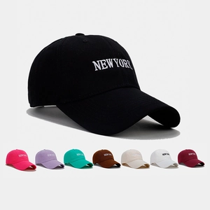 New York Embroidery Baseball Cap Cotton Twill Adjustable Sun Hat Curved Brim Casual Outdoor Streetwear For Men Women