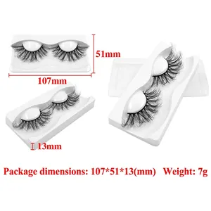 6D Russian volume lashes in thick layered black style on white tray packaging