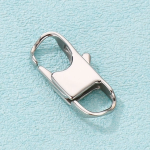 Fermoir Mousqueton En Acier Inoxydable Pour Fabrication De Bijoux Collier Bracelet Accessoires DIY Style Boucle Carrée Argent