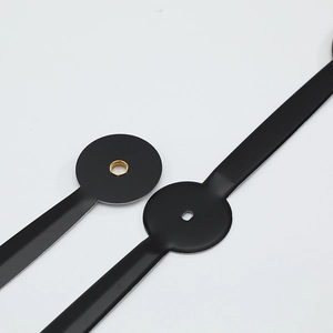 Matte black metal clock hands kit with aluminum minute and hour needles for DIY clock repair