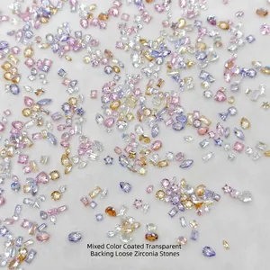 Mixed color and shape cubic zirconia crystals for nail art and jewelry DIY