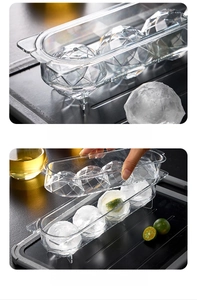 Dual-layer leak-proof PET sphere ice mold for crystal clear fruit-infused ice balls