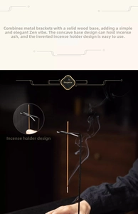 Macro shot of the functional metal slot designed for hanging incense sticks upside down
