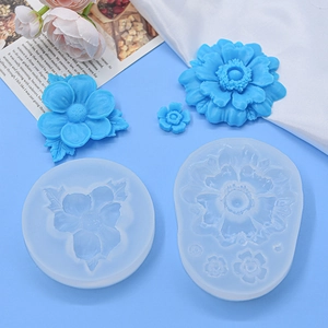 Floral silicone molds for chocolate mousse and candle making with realistic flower results