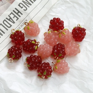 Mini 3D resin grape charms with gold hanging loops for DIY jewelry making