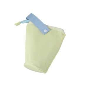 Portable large capacity aesthetic pencil case in light green with handle for students