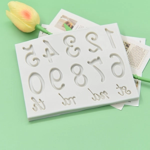 DIY silicone mold for 0-9 numbers and ordinal suffixes for cake fondant decoration