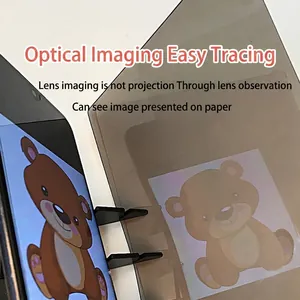 Optical tracing board with adjustable stand for sketching from mobile devices onto paper