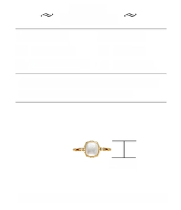 Detailed specs of S925 silver gold-plated ring with white shell and crystal stones