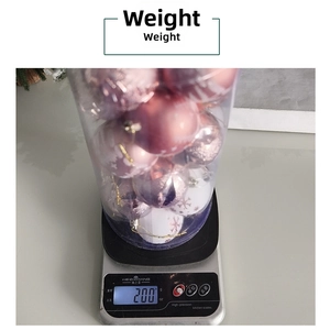 Weight measurement of 200g for the assorted painted Christmas ball ornament set