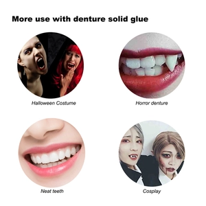 Colla solida per dentiere per denti di Halloween, riparazione dentale e trucco per cosplay