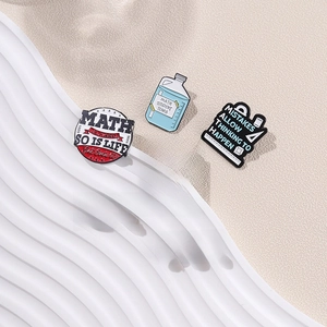 Funny Mathematical Humor Enamel Pin Alloy Math Student Tears Formula Brooch For Students Teachers Backpack Accessories