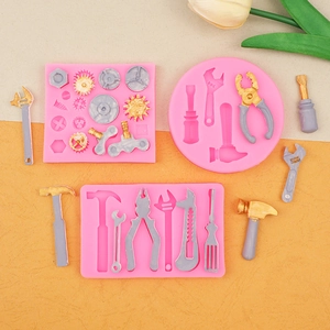 Moldes de silicona rosa para herramientas de bricolaje, fondant, chocolate y artesanías