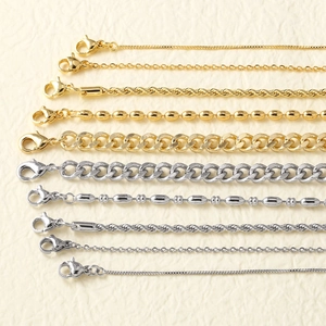 18k vergoldete und versilberte Kupferketten-Sets mit verschiedenen Gliedern für DIY-Schmuck