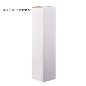 White paper packaging box for natural amethyst spoon, dimensions 13x3x3cm size