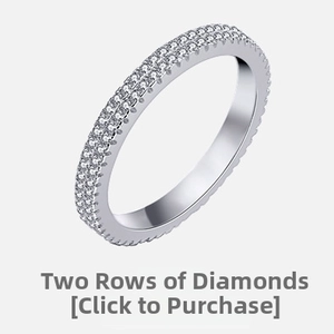 Detailed close-up showing double-row micro-set diamonds on a 925 sterling silver ring