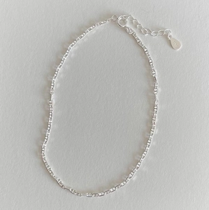 S925 sterling silver minimalist anchor chain anklet with adjustable extension link