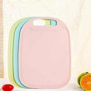 Plastic Cutting Board For Fruit Vegetables PP Non Slip Double Sided Chopping Board With Handle Juice Groove