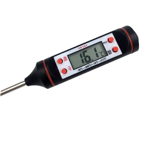 Digital food thermometer TP101 with stainless steel probe and LCD display for BBQ cooking