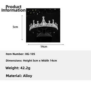 Close-up of silver crystal crown with dimensions 14x5cm and detailed alloy rhinestones