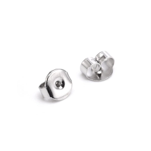 Universal silver stainless steel butterfly earring backs set for jewelry making