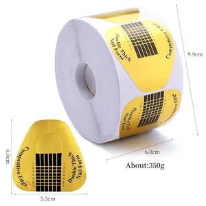 500pcs gold nail extension forms with precise scale markings for manicures