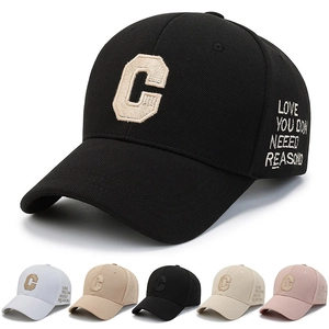 C Letter Embroidery Baseball Cap Polyester Cotton Adjustable Sunshade Outdoor Casual Hat For Men Women