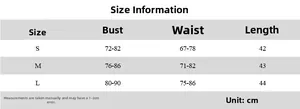 Size chart showing bust, waist, and length measurements for women's halter neck tank tops