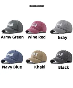 Éventail de couleurs de casquettes en coton lavé avec broderie I'm Bob en 6 coloris