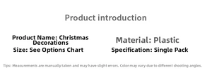 Detailed list of product specifications for the green Christmas butterfly ornament