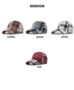 Detailed color display of thickened houndstooth baseball caps in four classic shades