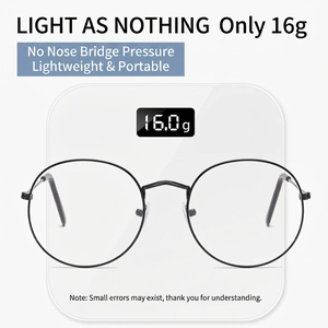 Retro round metal glasses frame in matte black, ultra-lightweight design weighing only 16.0g