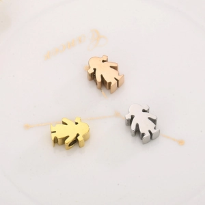 Chic girl shaped stainless steel pendants in gold and silver finish for DIY jewelry