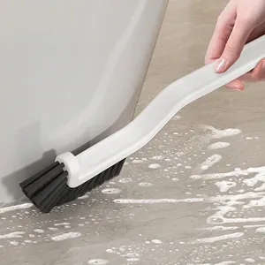 Multipurpose gap cleaning brush with ergonomic handle for bathroom tile and grout