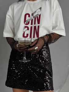 T-Shirt Femme Pur Coton Manches Courtes Col Rond Coupe Ample Imprimé Lettres Graphique Été Décontracté Streetwear Top