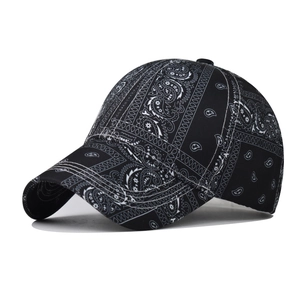 Paisley Print Cotton Baseball Cap Adjustable Curved Brim Streetwear Hip Hop Outdoor Sun Hat For Men Women