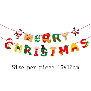 Merry Christmas paper banner with Santa and snowman for festive party decoration