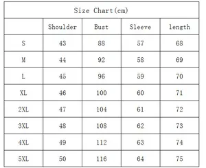 Detailed size chart for women's knit sweater top showing shoulder and bust measurements