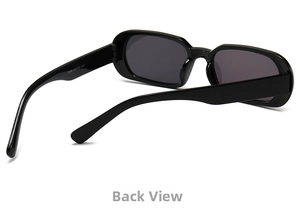 Detail view of small frame sunglasses featuring inner temple specification code 5180