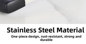 Détail du presse-purée durable en acier inoxydable avec poignée noire ergonomique