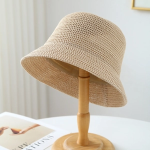 Cappello Alla Pescatora In Paglia Intrecciata Protezione Solare Traspirante Vacanze Estive Al Mare Stile Giapponese Da Donna